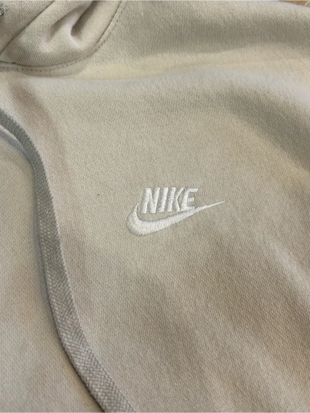Nike Sportswear Club Fleece Pullover Hoodie Beige Cream Sweatshirt Small S